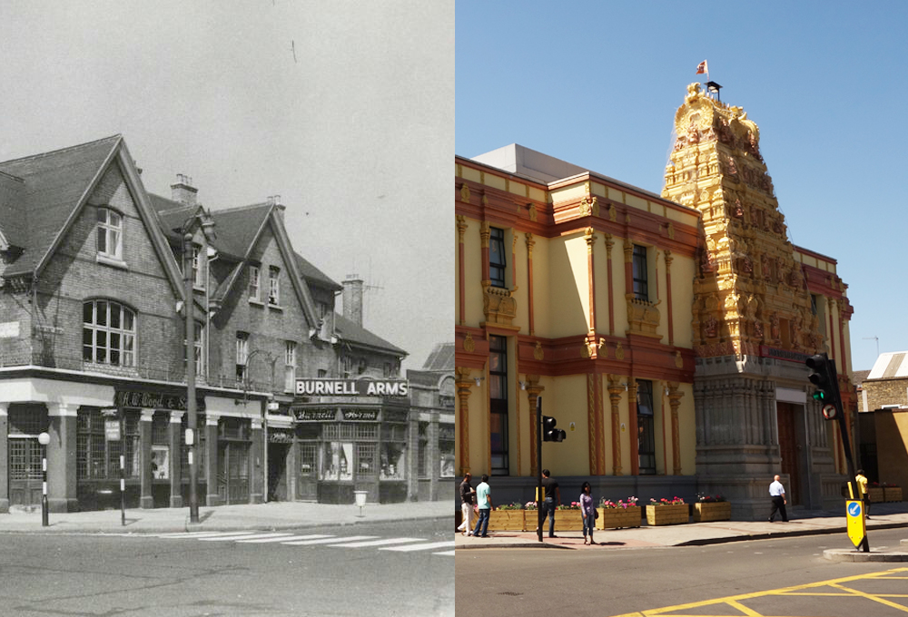 Old photograph of Burnell Arms  